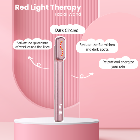 Red light therapy facial wand