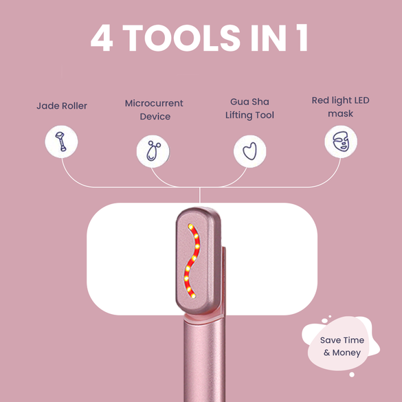 Red light therapy facial wand