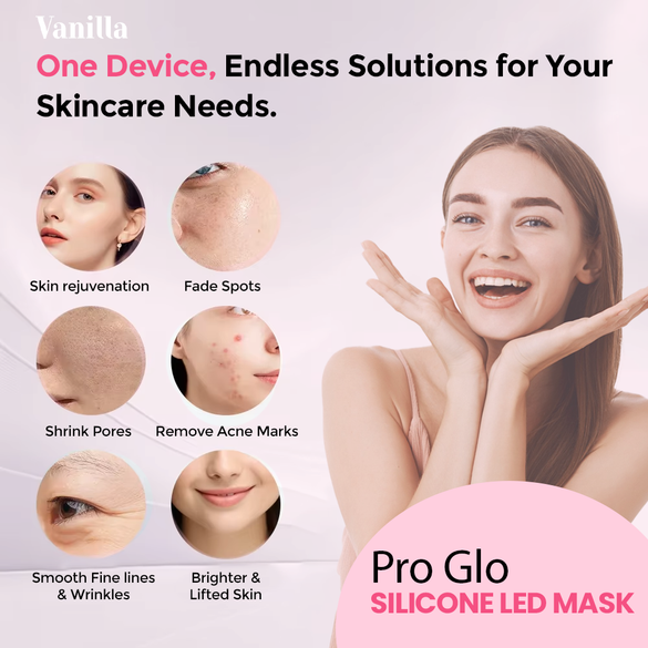 PRO-GLO silicone led face mask