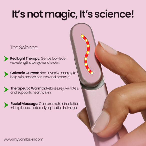 Red light therapy facial wand