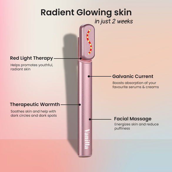 Red light therapy facial wand