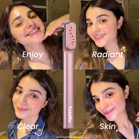 Red light therapy facial wand