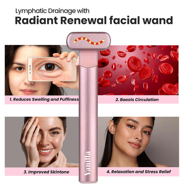 Red light therapy facial wand