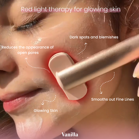 Red light therapy facial wand