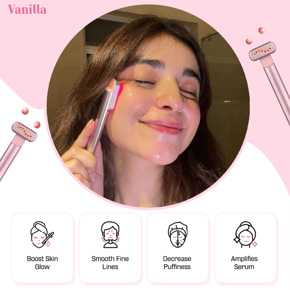 Red light therapy facial wand