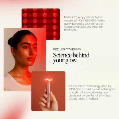 Red light therapy facial wand