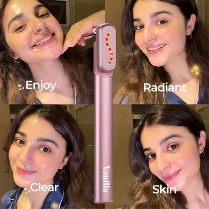 Red light therapy facial wand