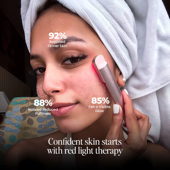 Red light therapy facial wand